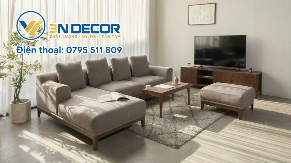 Mẫu Sofa cho Phòng Khách 15m2 – Giải Pháp Gọn Gàng Cho Không Gian Vừa Vặn