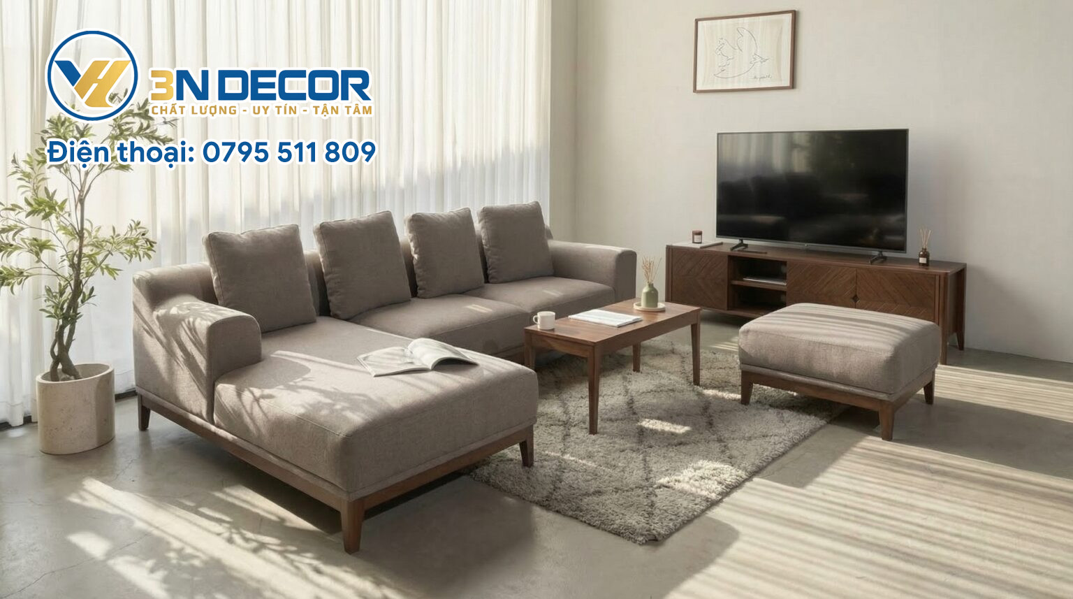 Mẫu Sofa cho Phòng Khách 15m2 – Giải Pháp Gọn Gàng Cho Không Gian Vừa Vặn