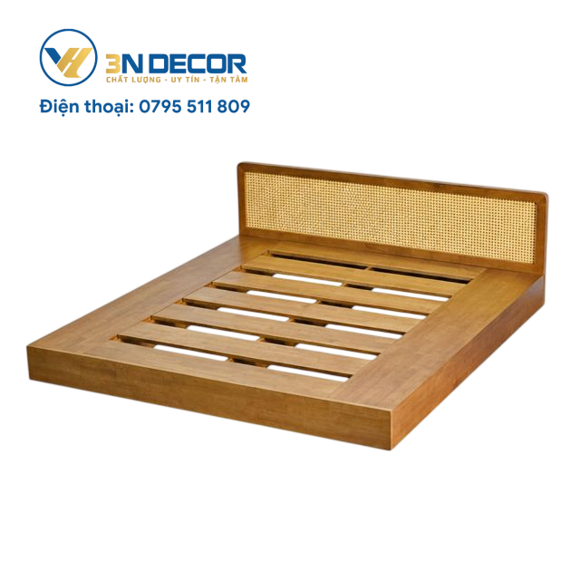 Giường ngủ Gỗ cao su 180x203x60cm
