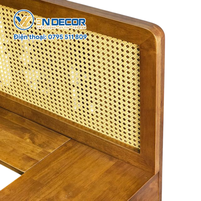 Giường ngủ Gỗ cao su 180x203x60cm - Ảnh 5
